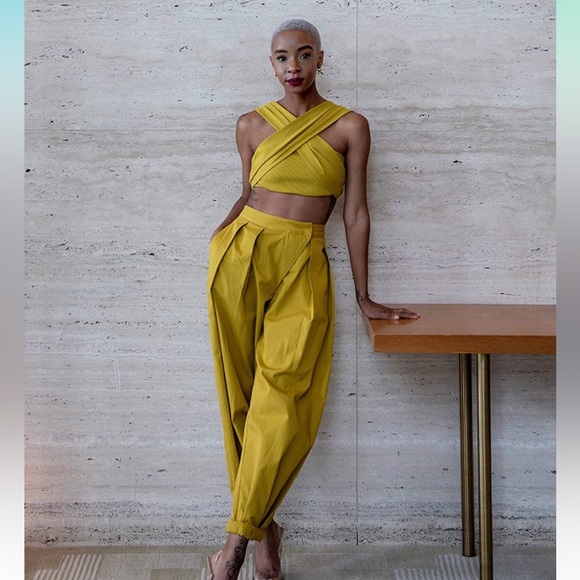 Signed Blake x The Drop | NWOT Convertible Crop Top in Citronelle - Picture 4 of 11